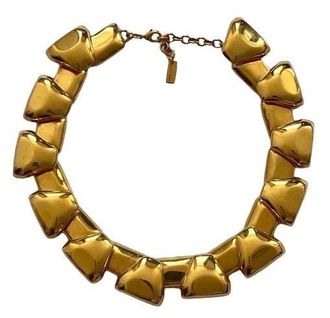 Saint Laurent Gold Metal Chunky Necklace