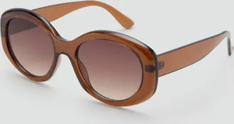 Mango Occhiali da sole montatura quadrata marrone - Donna - Taglia unica - MANGO