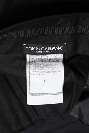 Dolce & Gabbana Black Wool Formal Dress Men Trousers Mens Pants