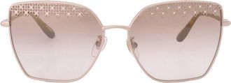 Chopard Brown Gradient Mirror Gold Butterfly Ladies Sunglasses SCHF76S 594G 59