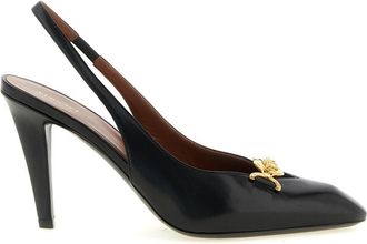 Versace Black Leather Pumps