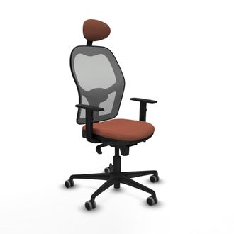 Piqueras y Crespo Silla De Oficina Con Cabecero Jorquera Piqueras Y Crespo 1d036g1 Marr&oacute;n Gris