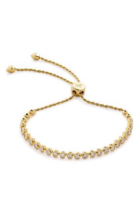 Monica Vinader Lab Grown Diamond Friendship Bracelet in 18Ct Gold Vermeil /Lab Dia at Nordstrom