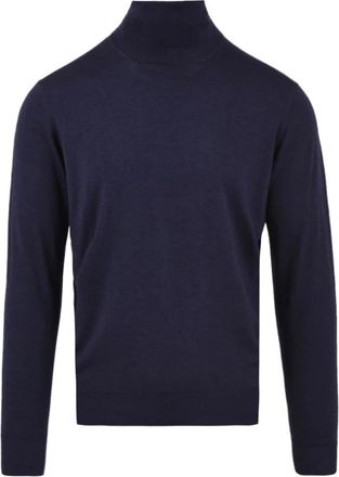 FILIPPO DE LAURENTIIS Slim Fit coltrui - Heren - Coltruien - Blauw - XL - Wol - Truien & Vesten