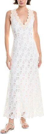 Rebecca Taylor Embroidered Lace Midi Dress