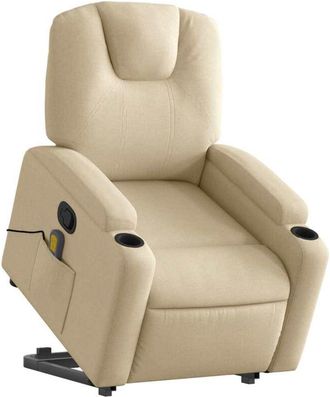 vidaXL Vidaxl - Silla De Masaje Reclinable De Pie De Tela Color Crema
