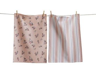 Tag Peach Roses Dishtowel S/2 Peach Cotton Everyday in Pink at Nordstrom