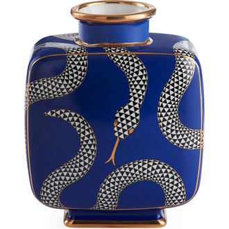 Jonathan Adler Eden Square Vase in Blue /Gold at Nordstrom