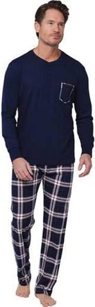 Pastunette for men pyjama donkerblauw/wit/rood