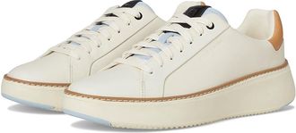 Cole Haan Grandpro Topspin Sneaker Womens Shoes Ivory/Biscuit/Skyway/Black : 10.5 B - Medium, Textile/Leather