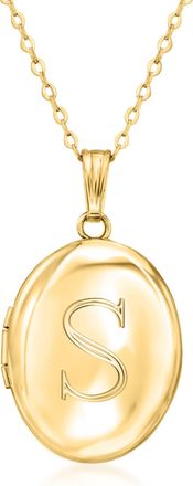 Canaria Canaria 10kt Yellow Gold Plain Oval Locket Necklace