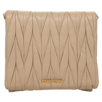 Miu Miu Pre-owned borse di pelle a tracolla - - Pre-owned - Donna - Beige - ONE SIZE