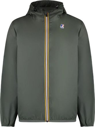 K-Way Opvouwbare capuchon nylon jas - Heren - Zomerjassen - Groen - 3XL - Nylon - Jassen