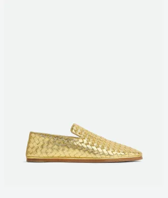 Bottega Veneta Sunday Slipper - Gold - Woman - 37_5 - 100% Laminated Lambskin