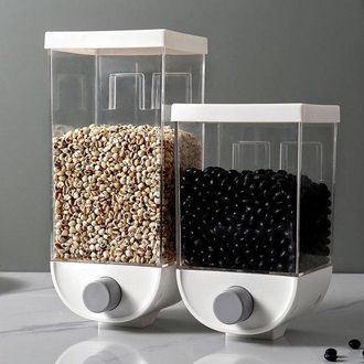 OEM Separador De Pared Para Almacenamiento De Alimentos Secos En La Cocina, Bandeja Cuadrada Para Cereales, Organizador De Cereales Negro