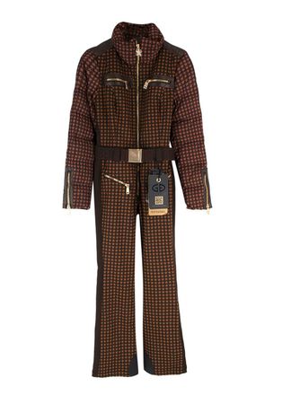 Goldbergh Brown Starstruck Printed Ski Suit Size L