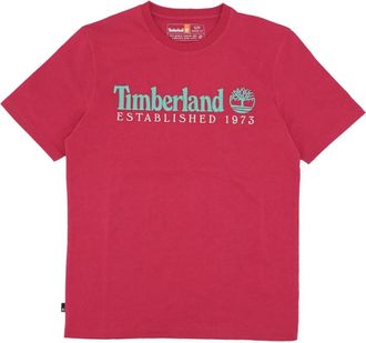 Timberland Vintage Est 1973 Tee - Dames - T-shirts - Rood - M - Katoen - Tops