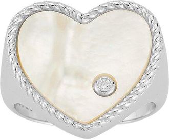 Glaze Jewelry Plated Silver Cz Ring