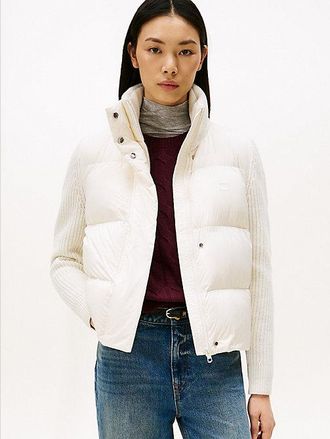 Tommy Hilfiger Chaqueta de punto con relleno de plum&oacute;n