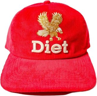 Diet Starts Monday Mens Eagle Corduroy Hat In Red