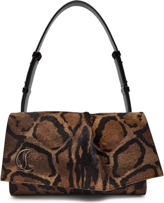 Christian Louboutin Baggy Printed Calf Hair Shoulder bag - Brown - One Size