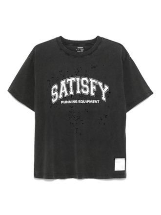 SATISFY logo-print T-shirt - Black