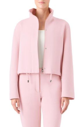 Akris Boxy Wool Crop Jacket in Rose at Nordstrom, Size 14