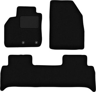 OEM Alfombrillas De Terciopelo Negro Para Renault Grand Scenic Iii Monovolumen (2009-2016)