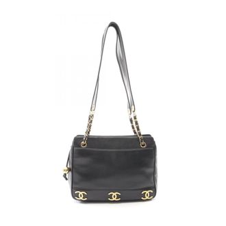 Chanel Black Leather Tote Bag (Pre-Owned)