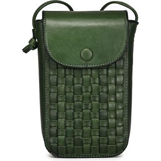 OLD TREND Lantana Genuine Leather Structured Everyday Crossbody in Green at Nordstrom