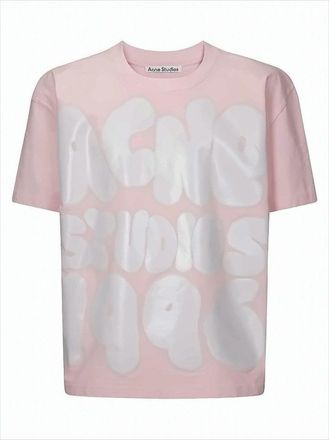 Acne Studios Boxy Crop Top With Bold Lettering