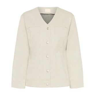 Soaked In Luxury Jassen, Dames, Beige, L, Light Jassen