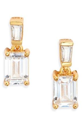 Nordstrom Cubic Zirconia Drop Earrings in 14K Gold Plated at Nordstrom Rack