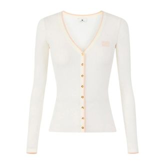 Elisabetta Franchi Dames, Truien, Beige, Maat: S Leer