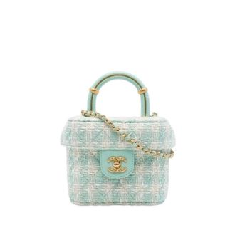 Chanel Pre-owned Satchel - Dames - Pre-owned - Groen - Maat: ONE Size Leer
