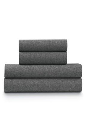 Ella Jayne Home Blue Heather Jersey Knit 3-Piece Twin Sheet Set in Grey at Nordstrom Rack, Size Full