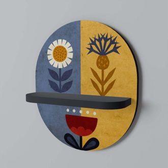 OEM Estante Ovalado Scandic Floret Negro