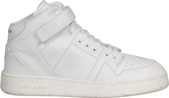 Saint Laurent Worn Leather Lax Sneakers - Heren - Sneakers - Wit - 40 EU - Leer - Schoenen