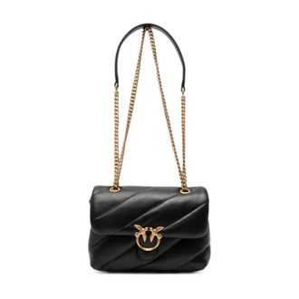 Pinko Pinko, Dames, Tassen, Zwart, Maat: ONE Size Leer