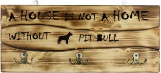 OEM American Pit Bull Terrier, Pit Bull, American Pit Bull Terrier, Pitbul, Apbt - Percha Con Perro, Expositor De Medallas, Decoraci&oacute;n Del Hogar De Art-do
