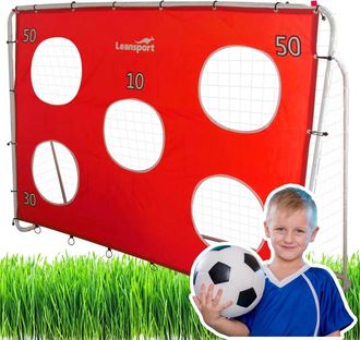 OEM Porter&iacute;a De Entrenamiento De F&uacute;tbol Con Tapete De Entrenamiento, Color Rojo, 213x152x75cm