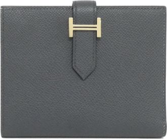 Herm&egrave;s Vert Epsom Leather Middle Wallet (Tri-Fold) (Pre-Owned)