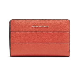 Piquadro Accessoires, Dames, Oranje, ONE Size, Leer, Bifold Wallet
