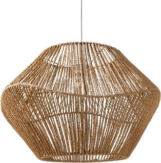 Beliani L&aacute;mpara colgante Cuerda de papel Natural
