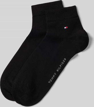 Tommy Hilfiger Sneaker-Socken aus Baumwoll-Mix im 2er-Pack Modell 2ER QUARTER in Black, Gr&ouml;&szlig;e 39/42