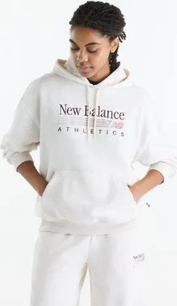 New Balance Donna Trackside French Terry Hoodie in Beige, Taglia XL
