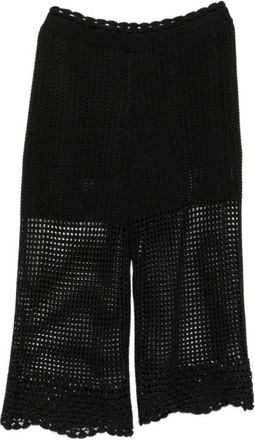 Iro Black Crochet Knit Trouser