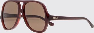 Chlo&eacute; Occhiali da sole modello aviatore in acetato con doppio ponte