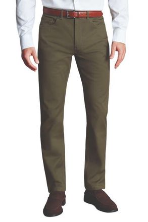 CHARLES TYRWHITT Slim Fit 5 Pocket Jeans in Olive Green at Nordstrom, Size 3434