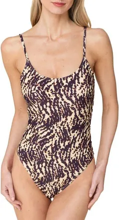 Andie Swim Laguna One-Piece Swimsuit in Spotted Leopard at Nordstrom, Size X-Small
